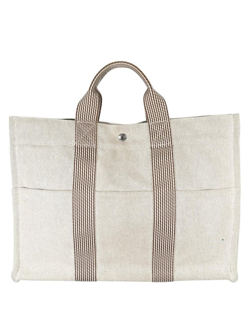 Hermes New Full Toe MM Handbag Cotton Beige